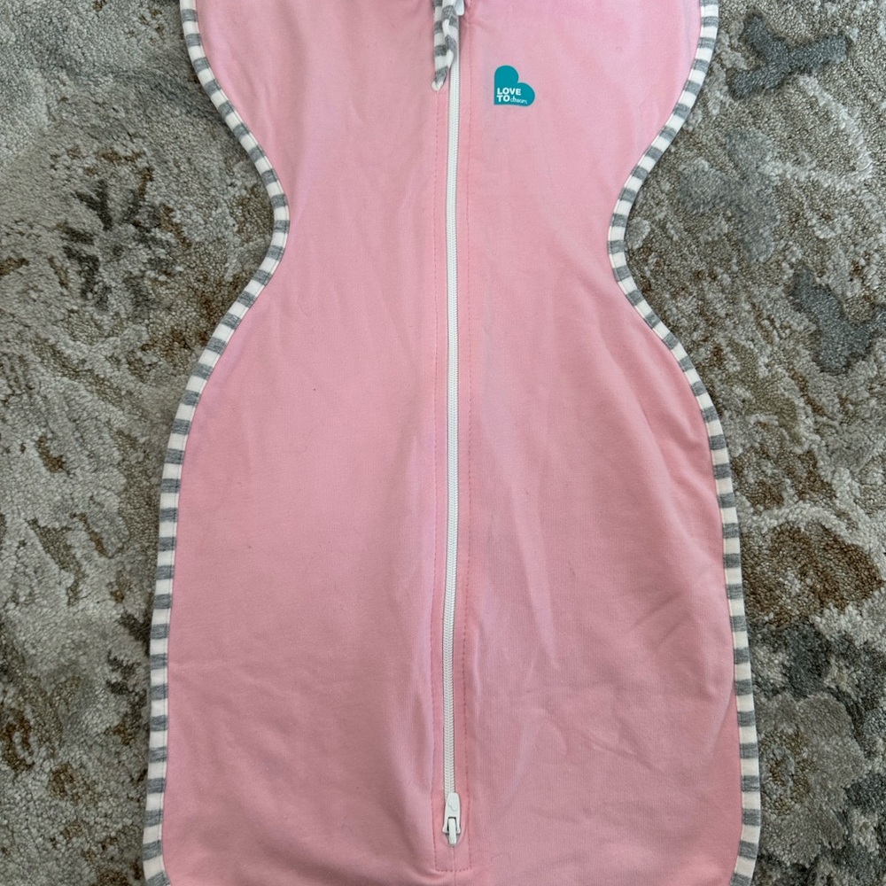 Love To Dream Swaddle UP Adaptive Original Swaddle Wrap in Pink, White, and Gray